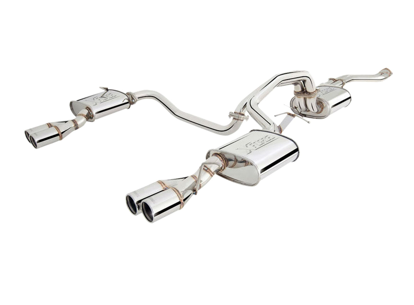 XFORCE FORD FALCON BA FGT V8 CAT BACK EXHAUST QUAD TIPS