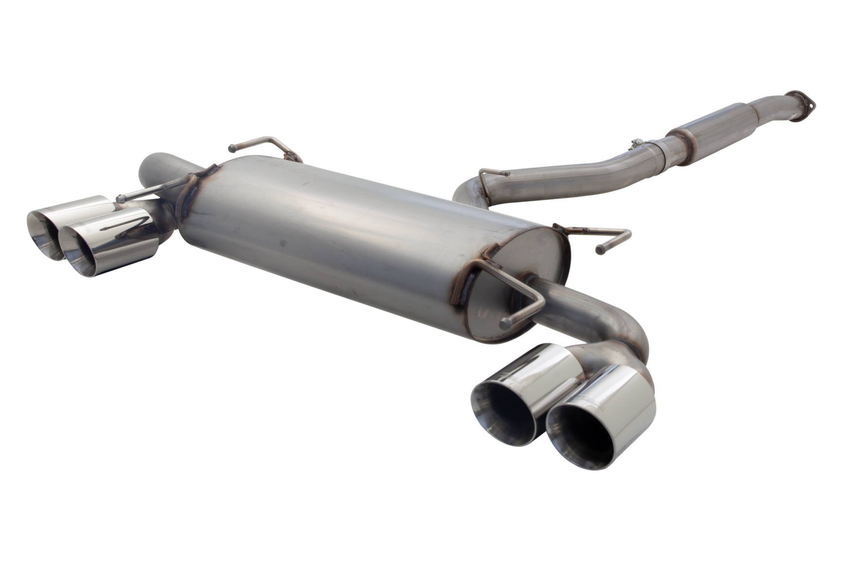 XFORCE IMPREZA STi 2007 On HATCH CAT BACK EXHAUST STAINLESS UNPOLISHED-1