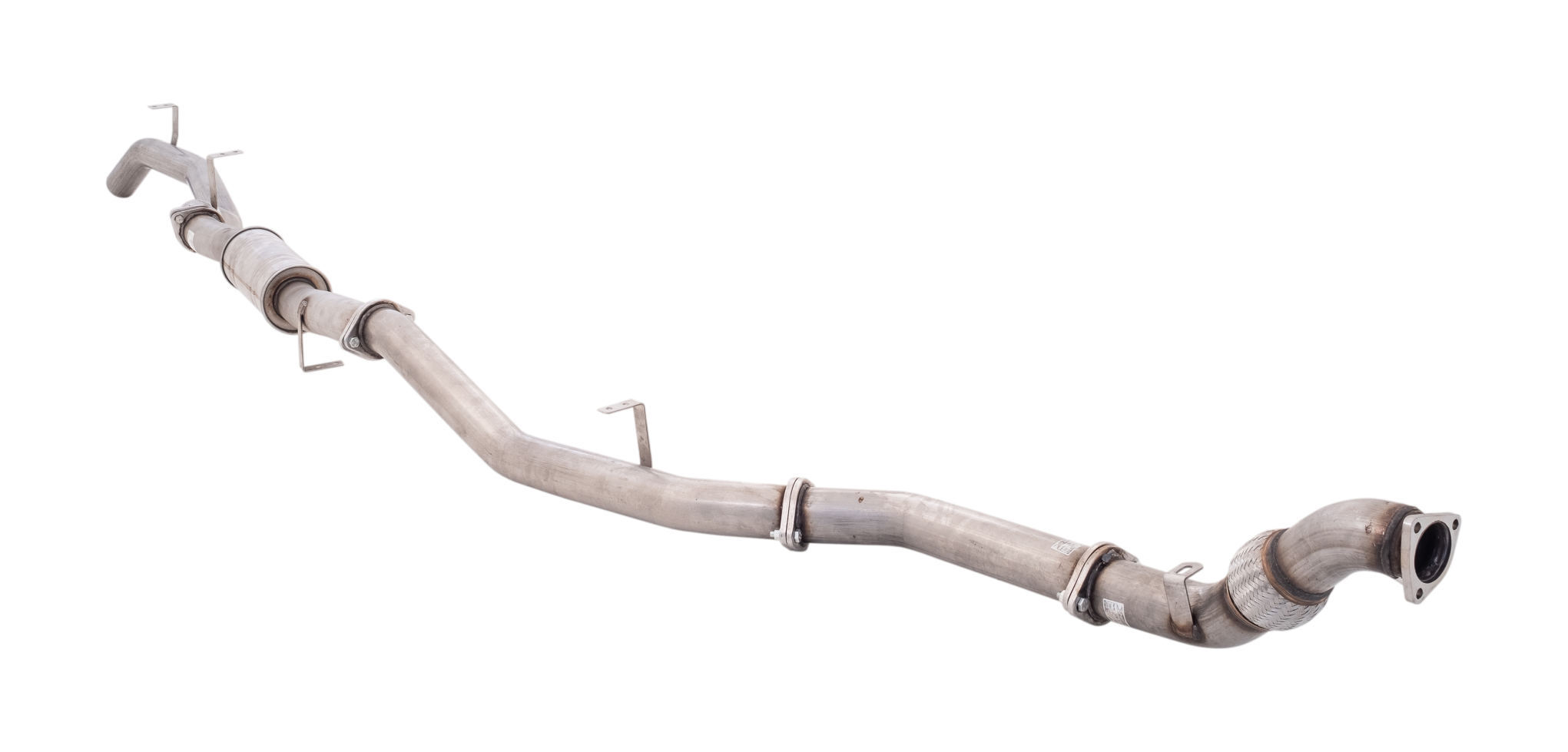 3″ Turbo Back System without Cat Converter Raw finish Stainless Steel-1