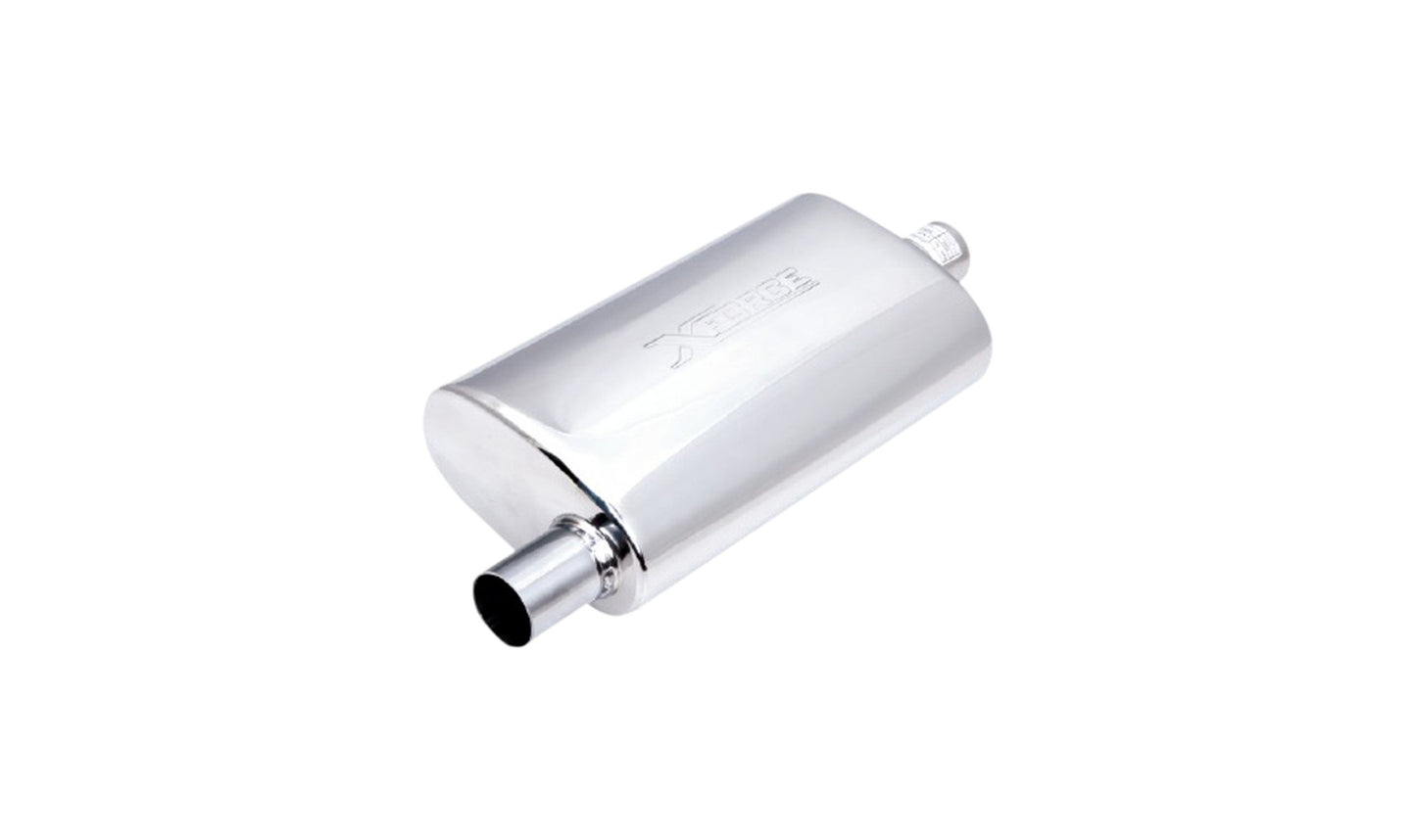 2.25" INLET/OUTLET 4 X 8" 304 S/S RESONATOR