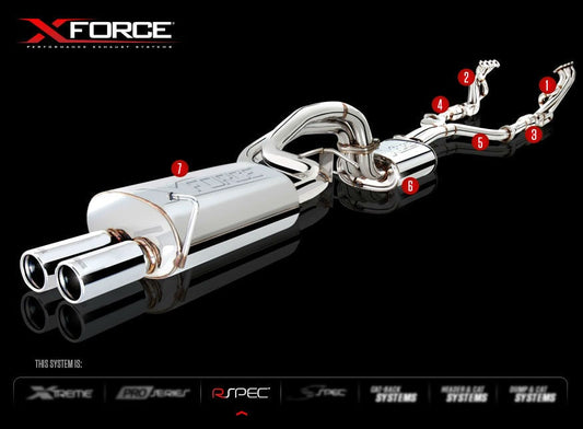 Ford Falcon BA BF V8 Sedan Varex Valved Cat Back Exhaust System