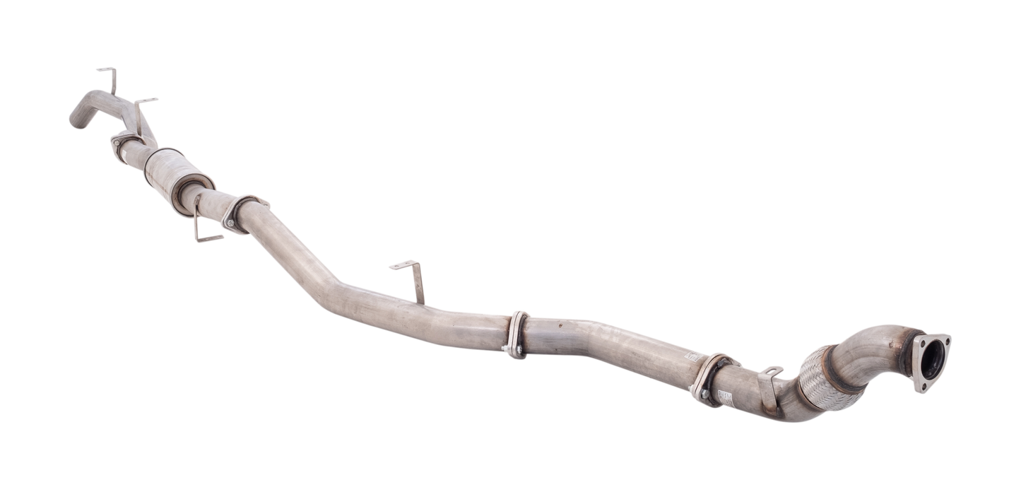 3″ Turbo Back System without Cat Converter Raw finish Stainless Steel
